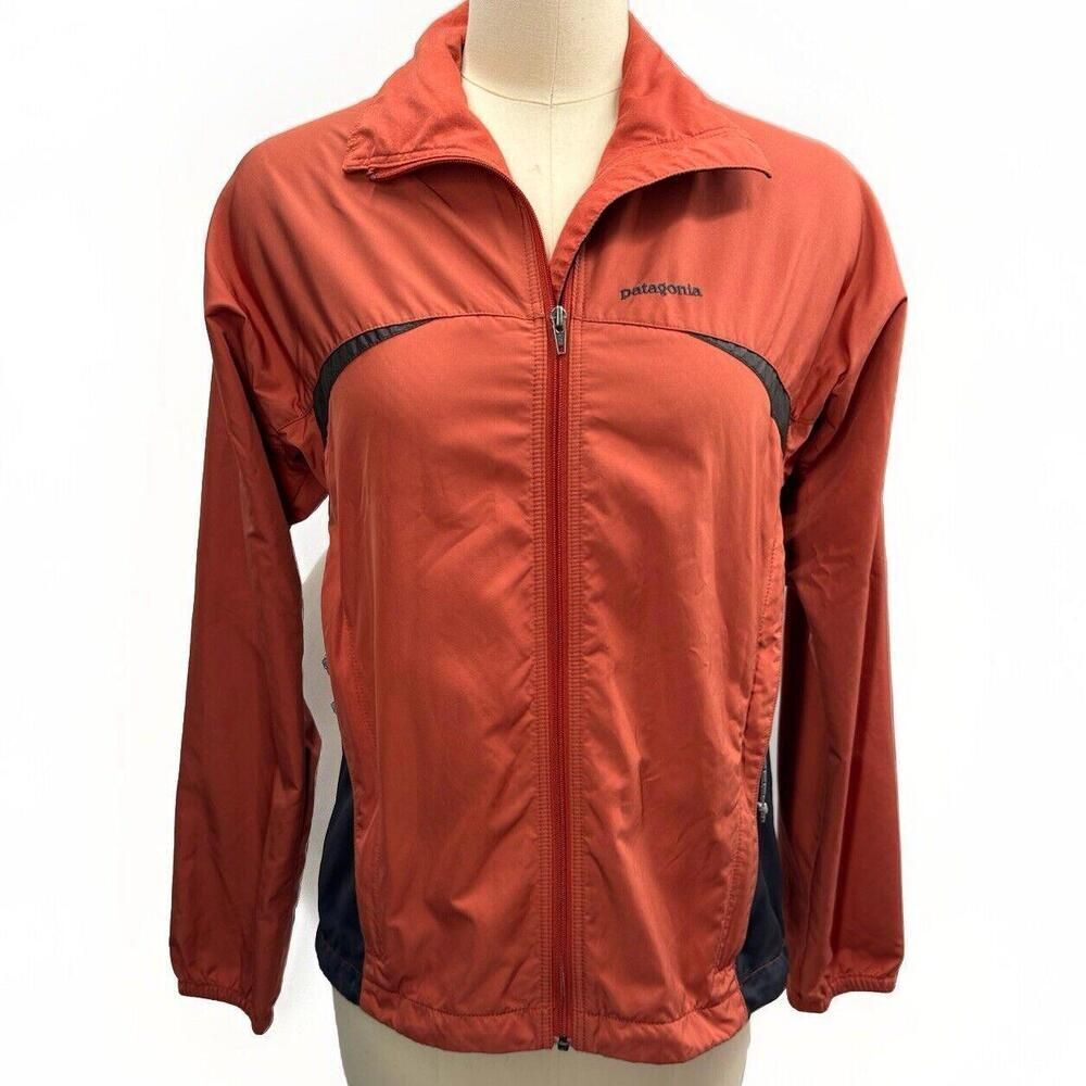 Patagonia Jacket Womens S Small Integral Windbreaker Full Zip Orange Rust